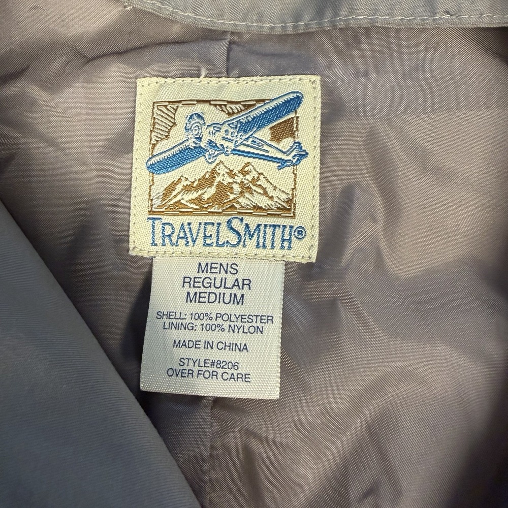 TravelSmith Trench Coat Men's‎ Medium Tan Vintage EUC - Picture 2 of 7